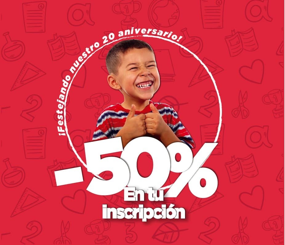 Alumno de Colegio Hispanoamericano Sonriendo en la publicidad | Clientes Holográfico Publicidad